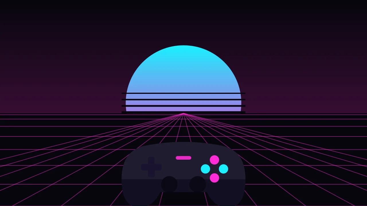 Gaming-Setup im Neonlicht