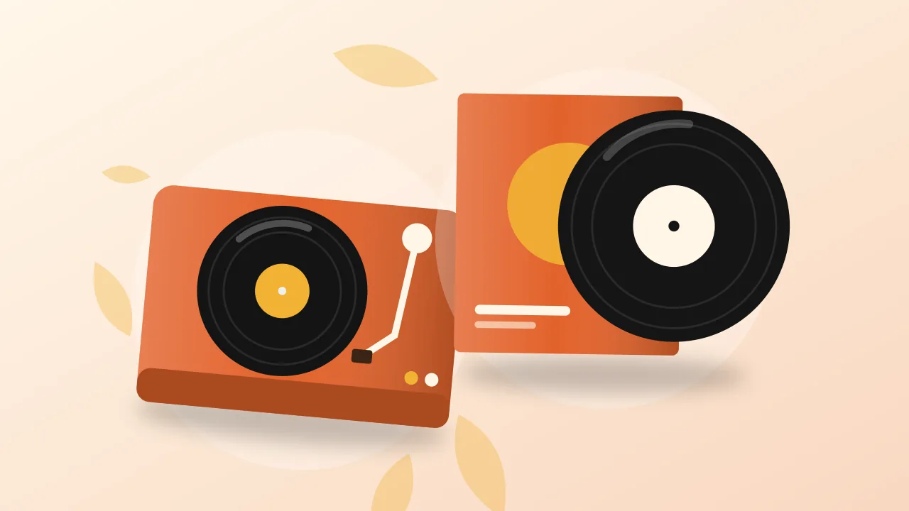 Turntable with record
