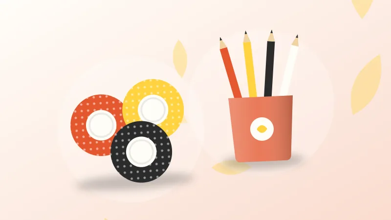 Washi-Tape und Stifte