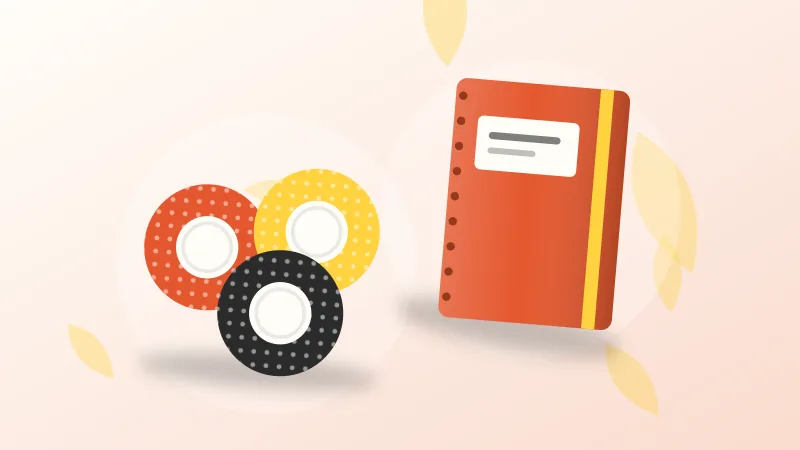 Washi-Tape und Notizbuch